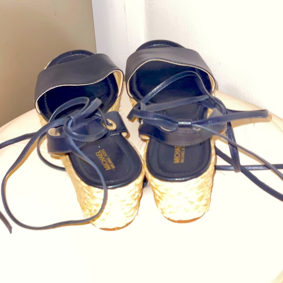 Brand New Michael Kors Espadrille Lace Up Wedges Size 10 - Picture 4 of 5